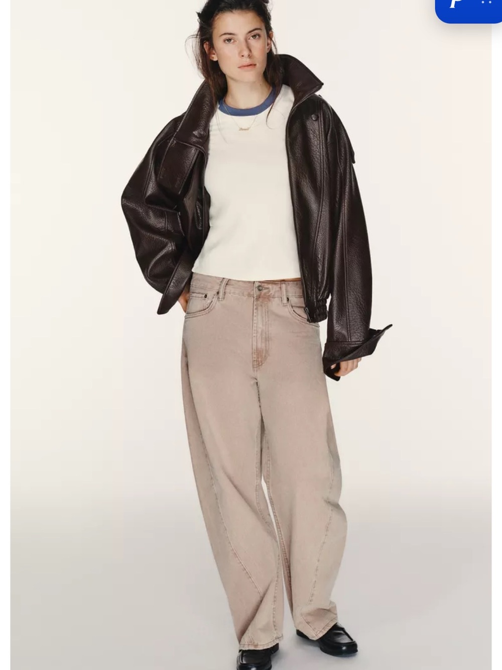 Zara mid waist baggy balloon jeans
